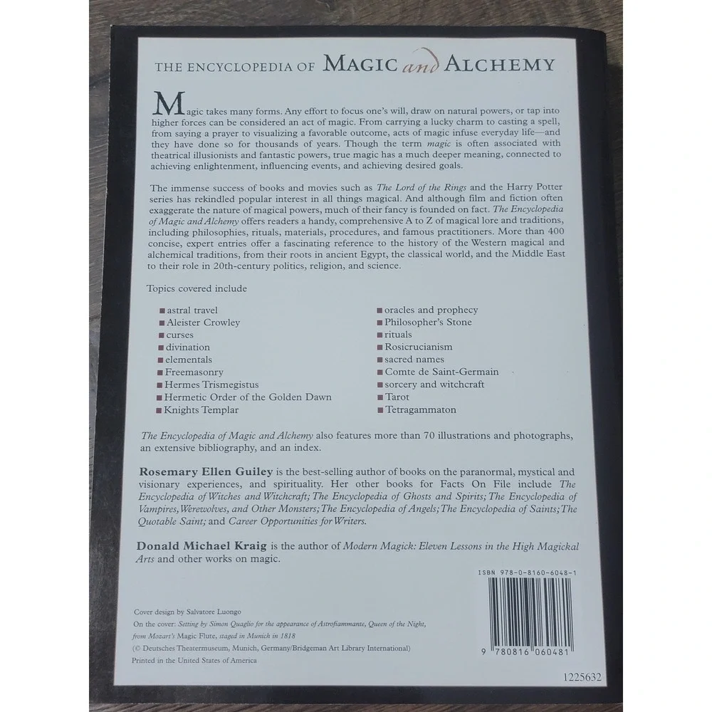 The Encyclopedia‎ of Magic and Alchemy Rosemary Ellen Guiley Occult Book